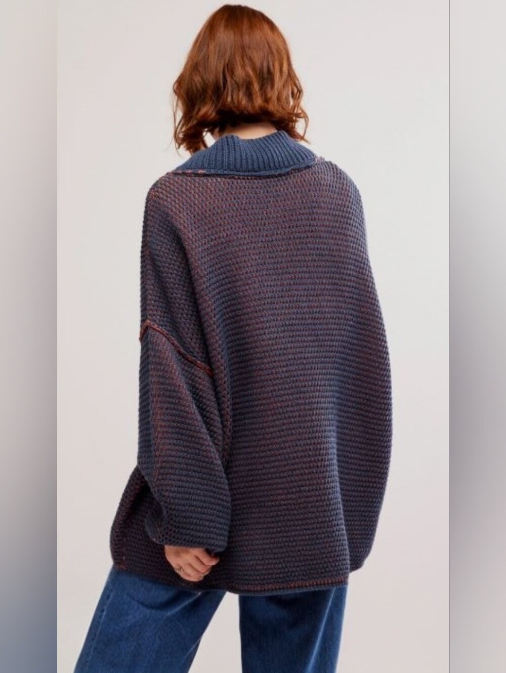 Free People Maisie Oversized Slouchy Drop Shoulder Knit Size XL - Picture 3 of 13